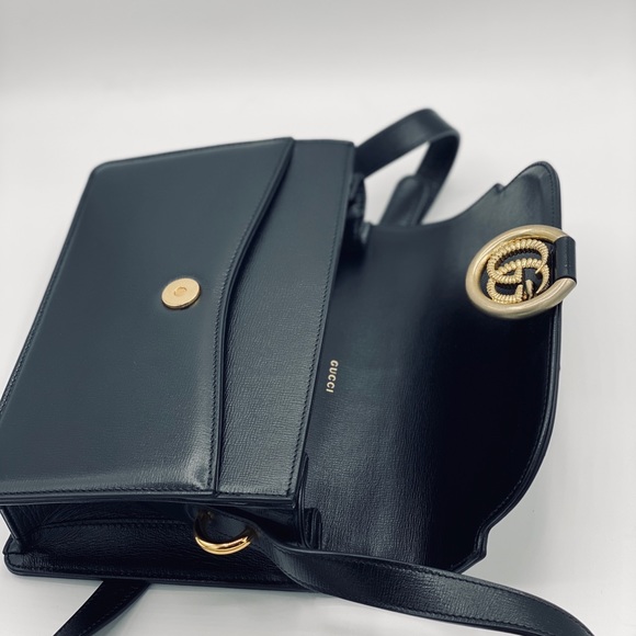 GUCCI CALFSKIN GG RING SHOULDER BAG - Picture 5 of 13